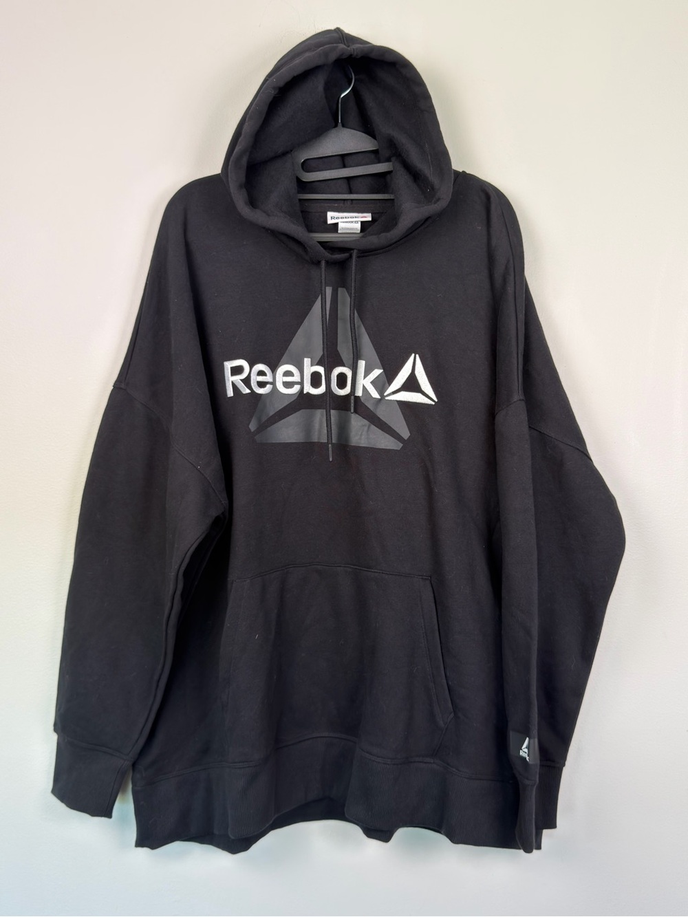 Reebok Black Oversized Logo Hoodie 3XL